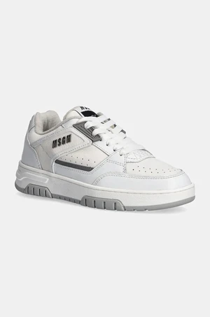 Kožené sneakers boty MSGM bílá barva, 3741MDS604 886