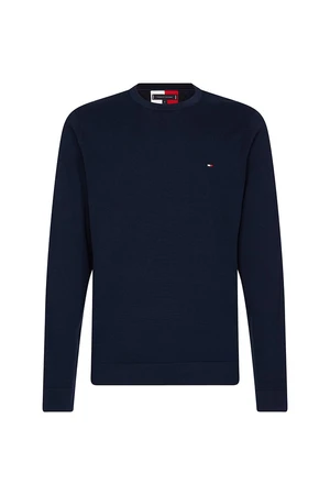 Tommy Hilfiger Sweater - DOUBLE FACE CREW NECK dark blue