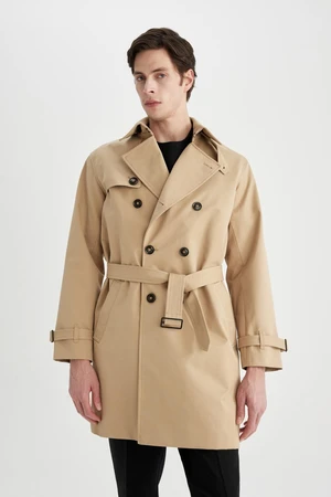 DEFACTO Regular Fit Polo Neck Parka Coat