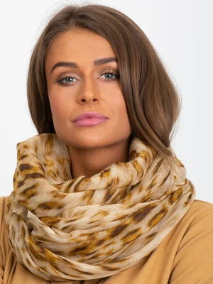 Light brown scarf with leopard print