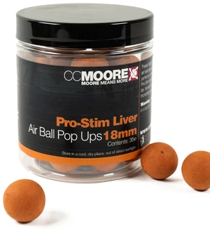 Cc moore plávajúce boilie pro-stim liver air ball pop ups - 18 mm 35 ks