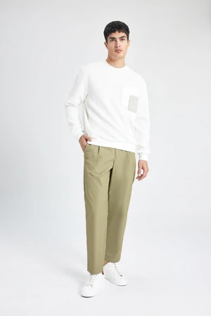 DEFACTO Trousers Tapered Fit Straight Leg Pocket