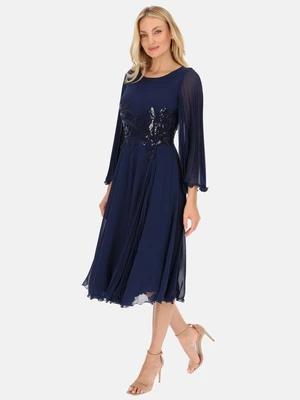 L`AF Woman's Dress Sharon Navy Blue