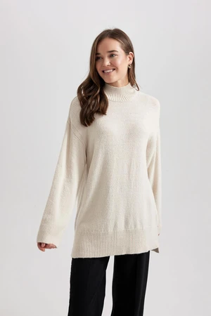 DEFACTO Regular Fit High Collar Basic Sweater Tunic