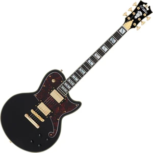 D'Angelico Deluxe Atlantic Solid Black Guitarra eléctrica