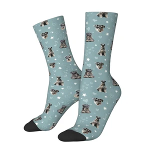 The Miniature Schnauzer Dress Socks Men's Women's Warm Fashion Novelty Animal Pet Puppy Dog Crew Socks