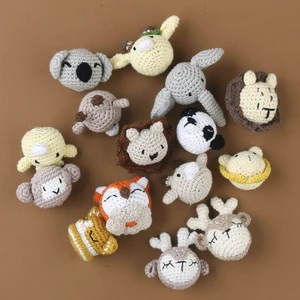 Upgraded Crochet Beads DIY Animal Teething Beads Safe & Funny for Babies & Toddlers for Pacifier Clip DIY Projects