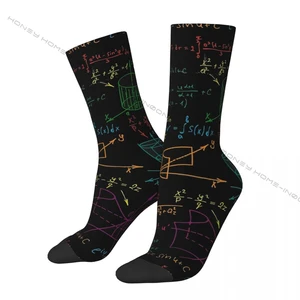 Sock for Men I Love Mathematics Math Hip Hop Harajuku Chemistry Science Scientist Seamless Pattern Printed Boys Crew Sock Casual