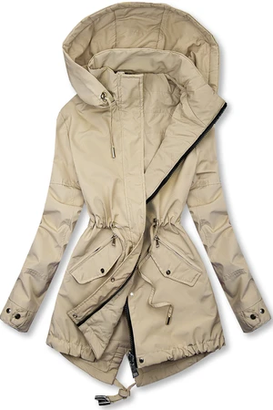 Wendejacke mit abnehmbarer Kapuze Beige