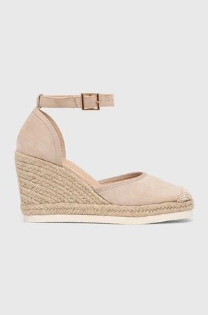 Espadrilky Answear Lab béžová barva, na klínku