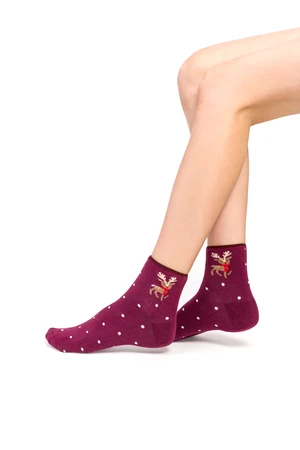 Socks 123-035 Melange Bordo Melange Bordo