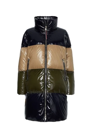 Tommy Hilfiger Bunda - GLOSSY DOWN  PUFFER COAT modrá