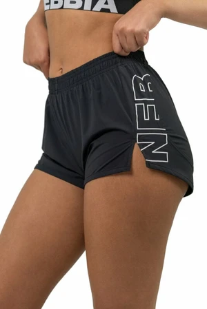 Nebbia FIT Activewear Smart Pocket Shorts Black S Pantalon de fitness