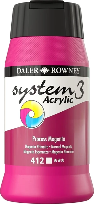 Daler Rowney System3 Peinture acrylique Process Magenta 500 ml 1 pc