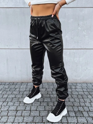 MAGIR women's leather joggers black Dstreet