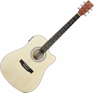 SX SD304TCE Natural Guitare Dreadnought acoustique-électrique