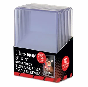 UltraPro Toploader Ultra Pro 3x4 Super Thick 130PT Toploaders and Card Sleeves - 10 ks