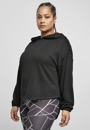 Women's Oversized Modal Terry Terry Hoodie Black