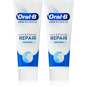 Oral B Gum & Enamel Repair Fresh White zubní pasta pro svěží dech 2x75 ml