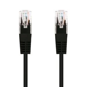 Kabel C-TECH CB-PP5-1BK patchcord Cat5e, UTP, černý, 1m