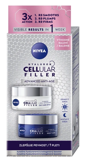 Nivea Dárková sada zpevňující péče pro zralou pleť Hyaluron Cellular Filler