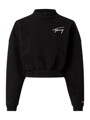 Tommy Jeans Mikina - TJW BXY CROP SIGNATU čierna