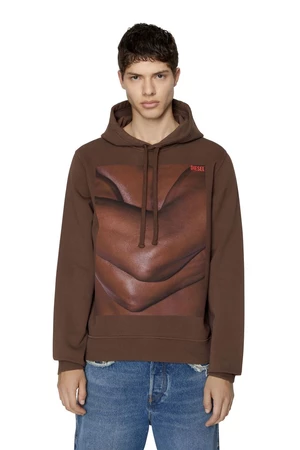 Diesel Sweatshirt - PR-S-GINN-HOOD-NP SWEAT-SHIRT brown