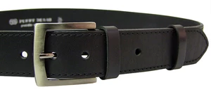 Penny Belts Pánsky kožený opasok 25-1-60 black 110 cm