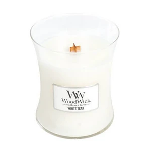 WoodWick Vonná sviečka váza White Teak 275 g