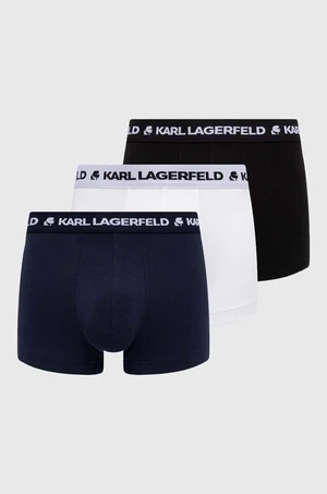 Boxerky Karl Lagerfeld 3-pack pánské, černá barva