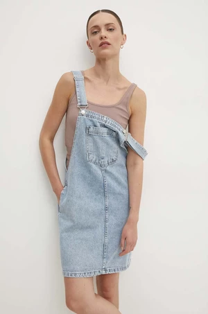 Rifľové šaty Answear Lab mini, rovný strih