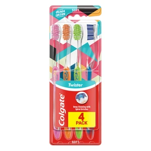 COLGATE Twister Design Edition zubní kartáček měkký 4 ks