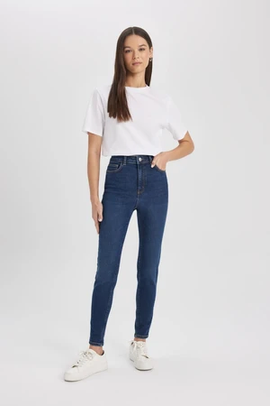 DEFACTO Anna Skinny Fit High Waist Slim Leg Long Jean Trousers