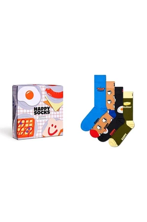 Ponožky Happy Socks 4-Pack Breakfast Gift Set P001725