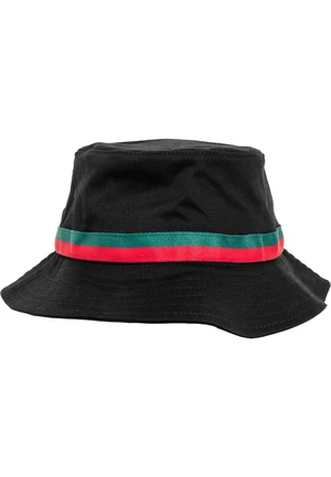 Stripe Bucket Hat černá/pálená/zelená