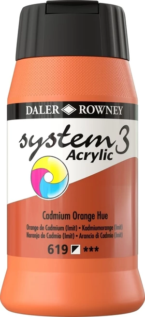Daler Rowney System3 Vopsea acrilică Cadmium Orange Hue 500 ml 1 buc