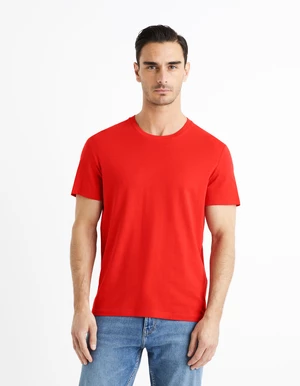 Red men's T-shirt Celio Tebase