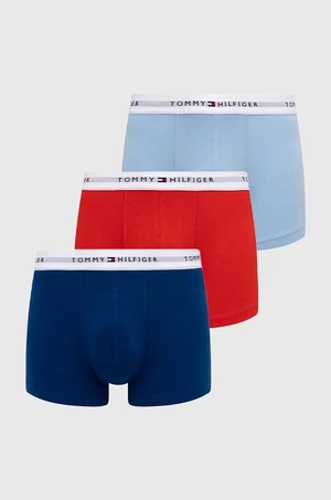 Boxerky Tommy Hilfiger 3-pack pánské, modrá barva, UM0UM02761