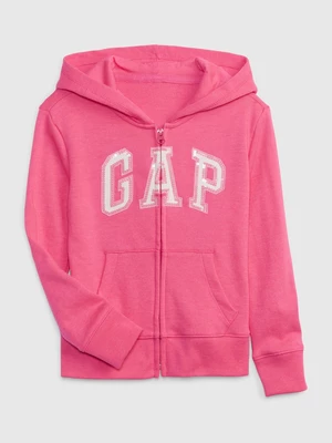 Pink girls' sweatshirt logo french terry GAP