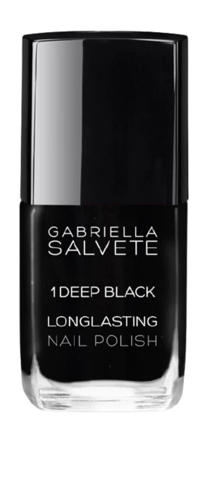 GABRIELLA SALVETE Dlhotrvajúci lak na nechty s vysokým leskom 01 Deep Black 11 ml