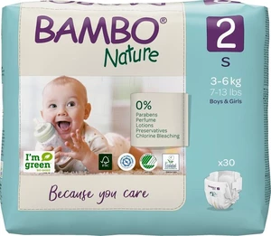 BAMBO Nature Pleny jednorázové 2 S (3-6 kg) 30 ks