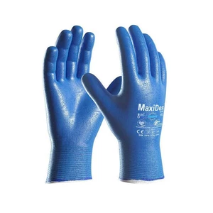 Rukavice MAXIDEX® 19-007 celomáčené modré vel.9