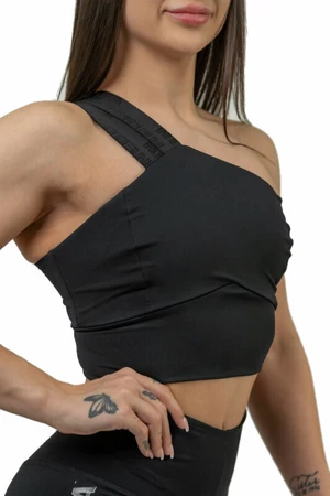 Nebbia High Support Sports Bra INTENSE Asymmetric Black S Fitness spodní prádlo