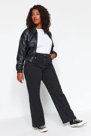 Trendyol Curve Anthracite Wide Cut Jeans