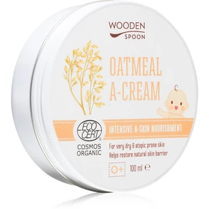 WoodenSpoon Oatmeal A-Cream výživný upokojujúci krém pre suchú až atopickú pokožku 100 ml