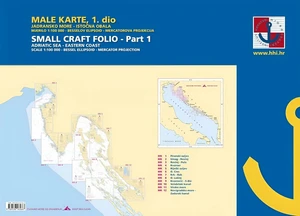 HHI Male Karte Jadransko More/Small Craft Folio Adriatic Sea Eastern Coast Part 1 2022 Námořní mapa