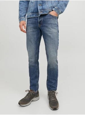 Modré pánske straight fit džínsy Jack & Jones Tim