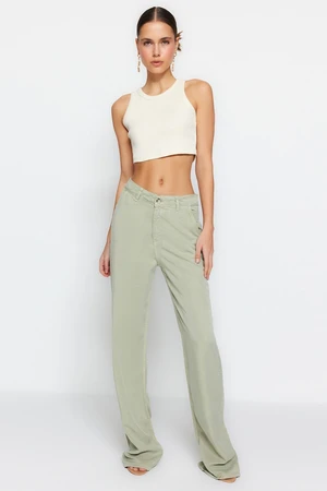 Trendyol Mint 100% Tencel™ Low Waist Wide Leg Jeans