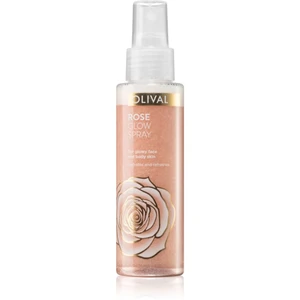 Olival Rose Glow rozjasňující sprej na obličej a tělo se třpytkami 100 ml