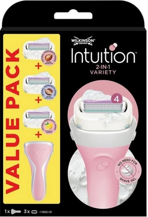 WILKINSON SWORD Intuition Variety MIX - holící strojek a 3 náhradní hlavice